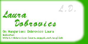 laura dobrovics business card